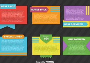 Set Of Vector Promotional Colorful Paper Banners - Kostenloses vector #378957